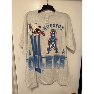 Vintage Houston Oilers Salem AOP T-shirt Size XL